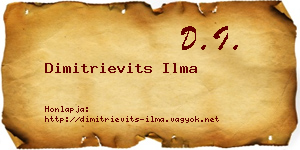 Dimitrievits Ilma névjegykártya